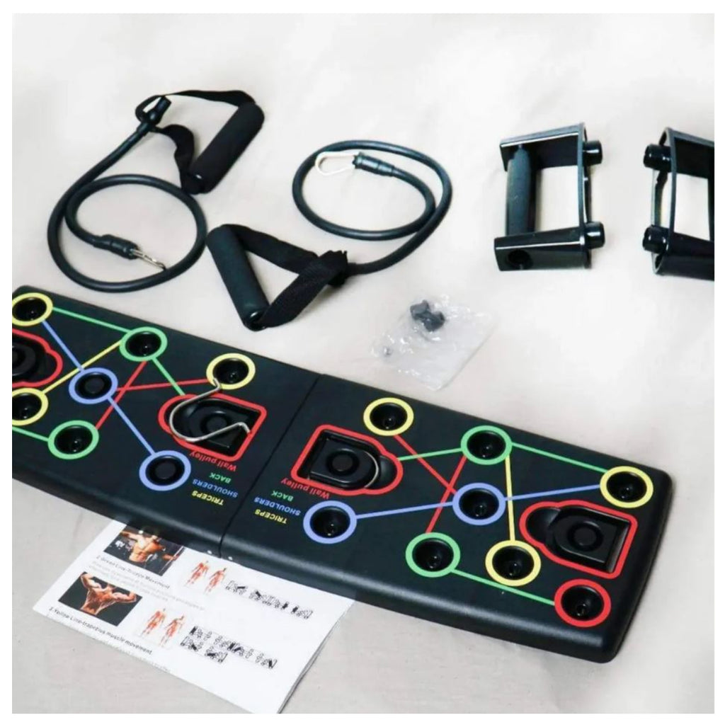 Tabla Push Up Con Bandas Multifuncion