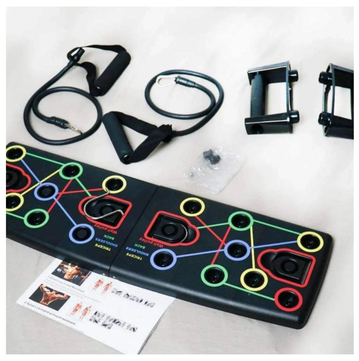 Tabla Push Up Con Bandas Multifuncion